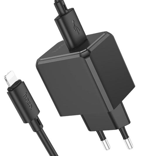 Hoco CS11A Single Port Charger Set - USB-A to Lightning Adapter for Apple Devices