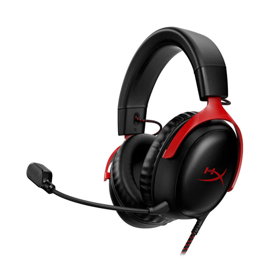 HyperX Cloud III Wired Gaming Headset - Black/Red | 727A9AA - Enhanced Comfort and Immersive Sound