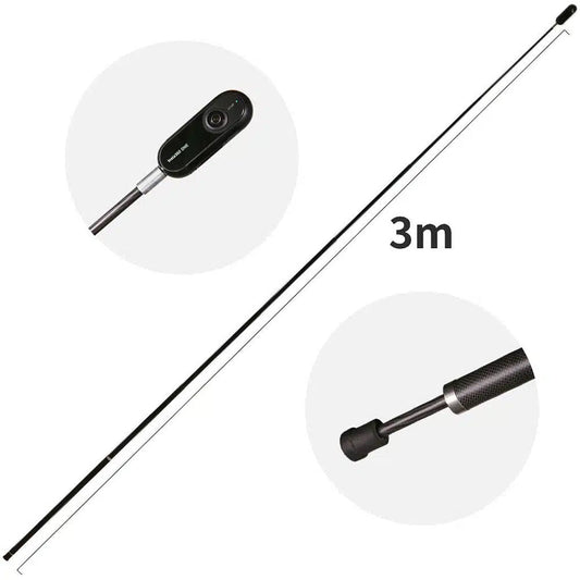 Insta360 Extended Selfie Stick 3m – Telescoping Pole for Action Shots and Selfies