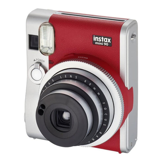 Fujifilm Instax Mini 90 Neo Classic Instant Camera - Red, Classic Elegance with Advanced Features
