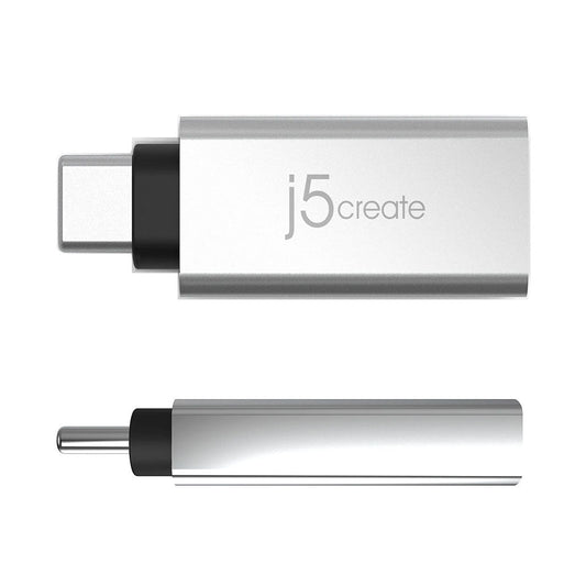 J5Create USB-C to USB Type-A 3.1 Adapter - JUCX15 | 5 Gbps Data Transfer & 1.5A Charging