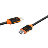 J5Create JUCX24 USB-C™ to USB-C™ Sync & Charge Cable - 6 ft Durable Braided Polyester, High-Speed Data Transfer & Charging