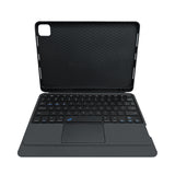 Protected Keyboard Case with Touchpad for iPad 10.9/11 - Stylish PU Leather, Magnetic Removable Keyboard, and Built-in Pen Tray