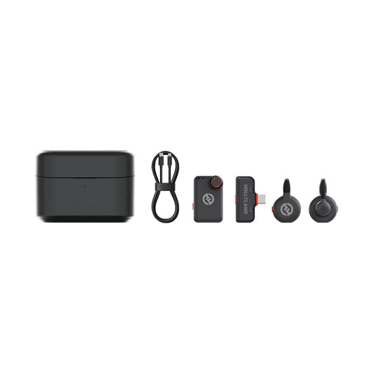 Hollyland Lark M2S Combo - Ultra-Light Wireless Microphone with 30 Hours Battery Life, Superior Noise Cancellation & 300m Range