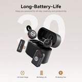 Hollyland Lark M2S Combo - Ultra-Light Wireless Microphone with 30 Hours Battery Life, Superior Noise Cancellation & 300m Range