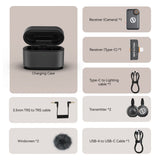 Hollyland Lark M2S Combo - Ultra-Light Wireless Microphone with 30 Hours Battery Life, Superior Noise Cancellation & 300m Range