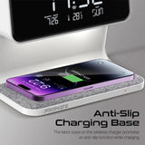 Promate Lumix-15W Multi-Function LED Alarm Clock with 15W Wireless Charger
