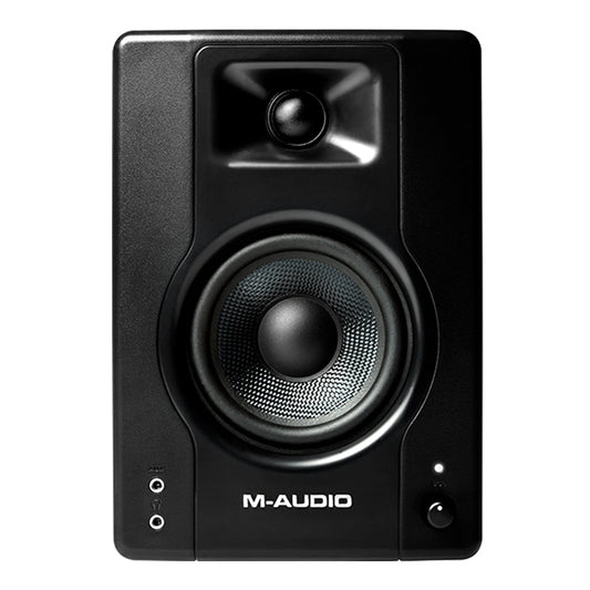 M-Audio BX4 - 4.5” 120-Watt Multimedia Reference Monitors | Black Kevlar Drivers | Perfect for Music Production, Live Streaming, Podcasting (Pair)