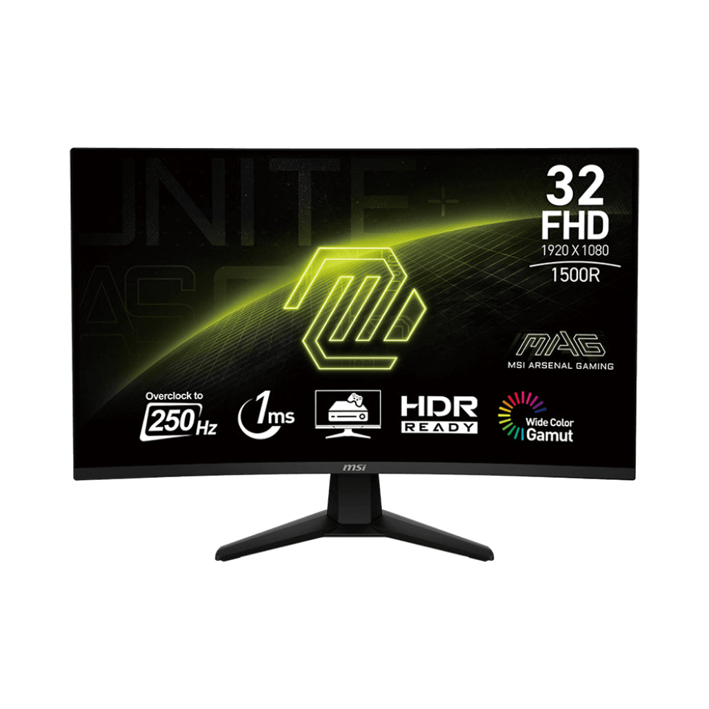 MSI MAG 32C6X 32" 250Hz Curved Gaming Monitor – 1ms, Adaptive-Sync, HDR Ready