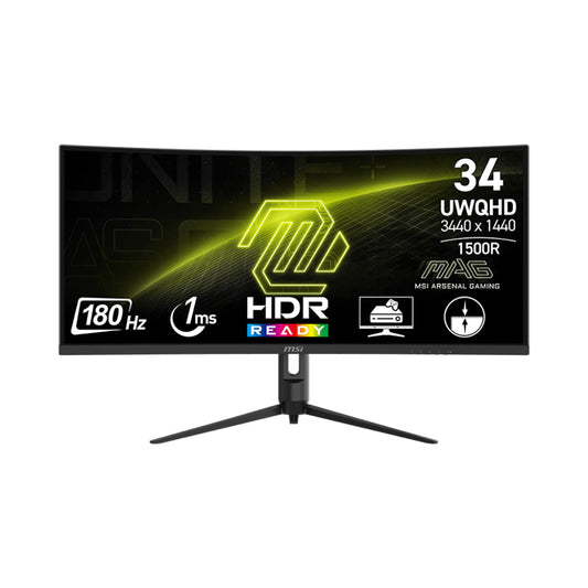 MSI MAG 342CQR E2: Ultra-Wide Immersive Curved Gaming Monitor with 180Hz Refresh Rate