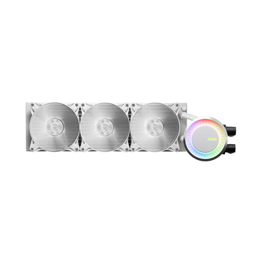 MSI MAG CoreLiquid E360 - White - High Performance 360mm AIO Liquid Cooler for Enhanced CPU Cooling - 306-7ZW6E11-C24