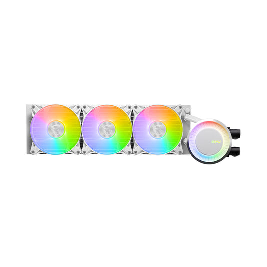 MSI MAG CoreLiquid E360 - White - High Performance 360mm AIO Liquid Cooler for Enhanced CPU Cooling - 306-7ZW6E11-C24
