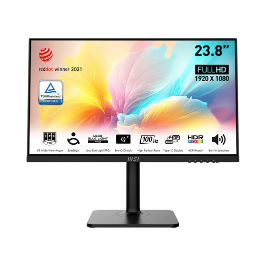 MSI Modern MD2412P - 24" FHD 100Hz IPS Monitor with USB Type-C and Built-in Speakers