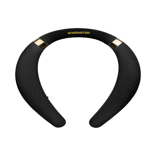 Monster Boomerang Bluetooth Wireless Neckband Speaker - Black | Portable, Sweat-Resistant, 3W, 34mm Drivers
