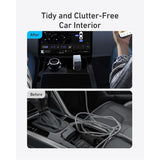 Anker Nano 75W USB-C Car Charger with Built-In Retractable Cable – High-Speed Charging for On-the-Go Power