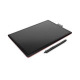One by Wacom Medium Creative Pen Tablet | Black and Red - Digital Drawing & Graphic Design Tool