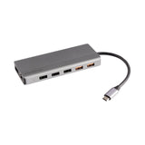 Powerology 12-in-1 USB-C Hub with Dual HDMI, Ethernet, 100W PD, VGA, USB, SD & MicroSD – Dark
