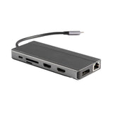 Powerology 13-in-1 USB-C Hub with Dual HDMI, 4K DisplayPort, Ethernet, and SD/MicroSD Card Slots