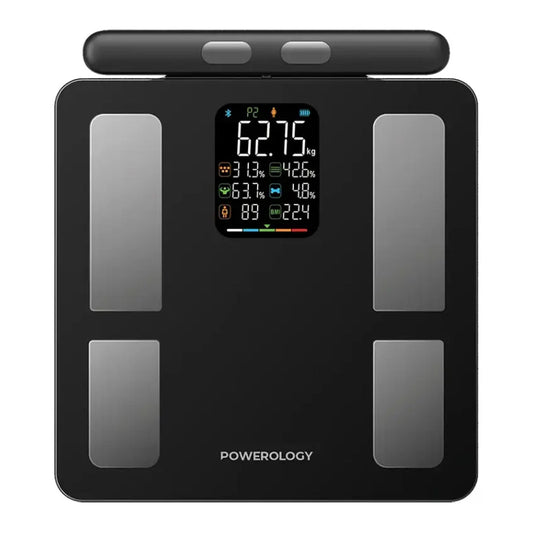 Powerology Advanced Precision Smart Scale – Black | Smart Body Composition Analyzer