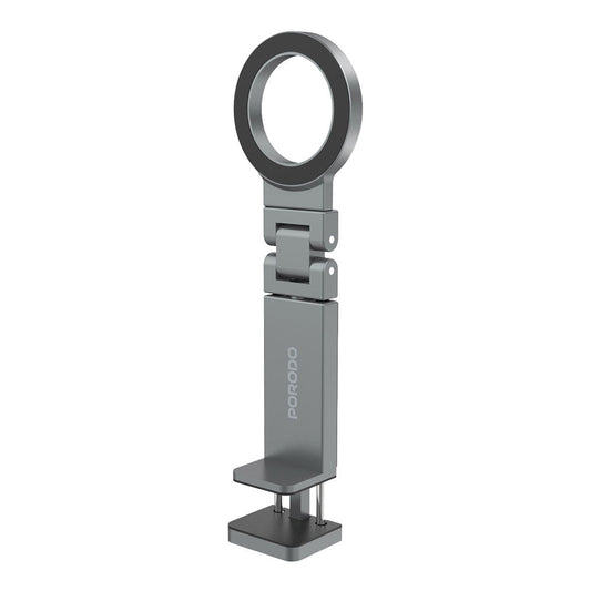 Porodo Zinc Alloy MagSafe Phone Mount - 360° Adjustable, Strong Magnetic Force - Black