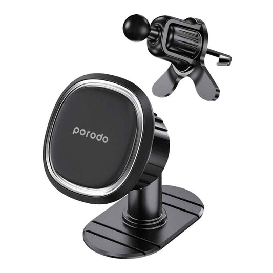 Porodo Universal Dual Mode Magnetic Phone Mount – Strong Magnetic Hold & Compact Design