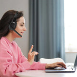 Porodo ENC Wireless Work Headphone - Black | Bluetooth V5.2, Noise-Cancelling Microphone, 15-Hour Battery