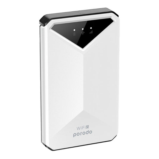 Porodo Portable MiFi 3G/4G Router CAT4 V2 – High-Speed 4G LTE with 2100mAh Battery, WiFi 6, and Secure Encryption