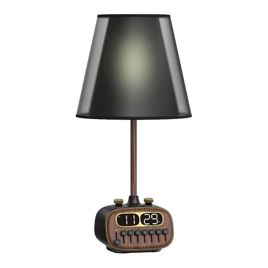 Porodo Lifestyle Retro Desk Lamp with White Noise, Bluetooth Speaker, and Digital Clock - Black