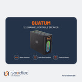 Porodo Soundtec QUANTUM 2.2 Channel Portable Speaker with RGB Lighting and Bluetooth 5.0
