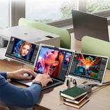 Powerology 13.3" Dual Screen Portable Monitor - Silver