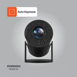 Porodo Gaming Projector with Wireless Controllers - Black | 130" Display & Retro Gaming Compatibility