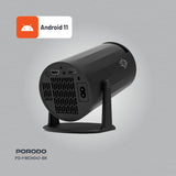 Porodo Gaming Projector with Wireless Controllers - Black | 130" Display & Retro Gaming Compatibility