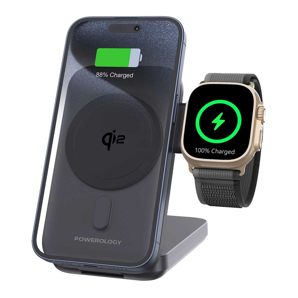 Powerology 10000mAh Qi2 - 15W IPh15 MagSafe Power Bank