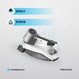 Powerology Cordless Spot Cleaner – White | Portable, High-Suction Stain Remover