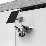 Powerology 4G/WiFi 360° Dual Lens Outdoor Camera - 10X Zoom, Night Vision, Solar Power, IP66 Waterproof - Black