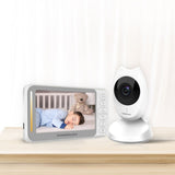 Powerology 4.35" HD LCD Baby Monitor with VGA Camera and Temperature Monitoring - White