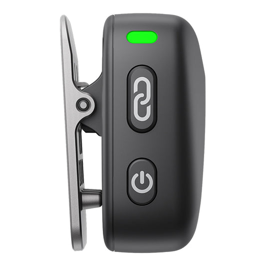 DJI Mic Mini Clip-On Transmitter with Built-In Microphone (2.4 GHz, Infinity Black) – Wireless Audio for Mobile, Osmo & More