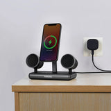 Porodo Wireless Speaker Charging Dock – 15W Fast Charger with Dual HiFi Speakers