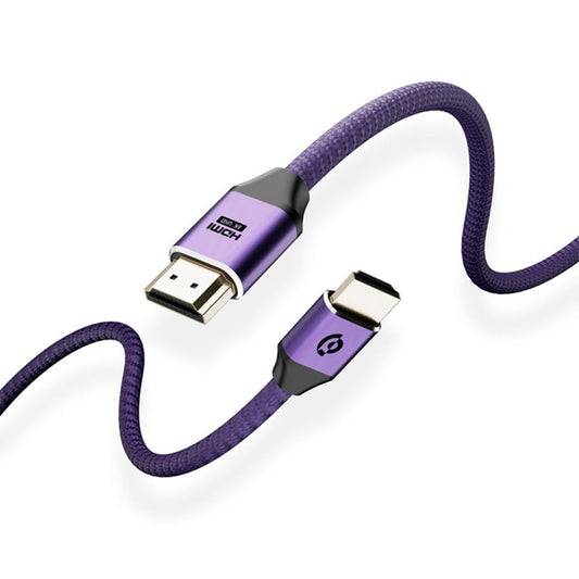 Powerology 8K HDMI Braided Cable 3M – Premium 24K Gold Plated Connector with 10K Resolution Support