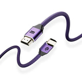 Powerology 8K HDMI Braided Cable 3M – Premium 24K Gold Plated Connector with 10K Resolution Support