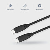 Powerology Braided USB-C to USB-C Cable - 2m / 6.6ft