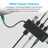 Promate PrimeHub-Go | 9-in-1 Multiport USB-C Hub with 100W Power Delivery, 4K HDMI, Ethernet, and More