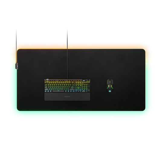 SteelSeries QcK Prism Cloth 3XL – RGB Gaming Mousepad with Micro-Woven Surface & Dynamic Lighting