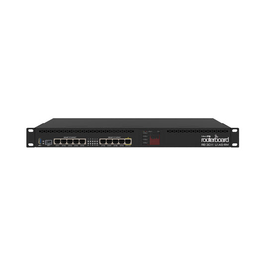 Mikrotik RB3011UiAS-RM 1U Rackmount Router with 10 Gigabit Ethernet Ports and USB 3.0
