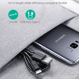 RAVPower RP-CB044 USB-A to USB-C Cable – 60W Fast Charging, 1M TPE Cord for iPhone 16, Galaxy S23, Pixel & More