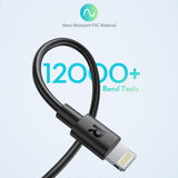 RAVPower USB-A to Lightning Cable – 27W Fast Charging, MFi Certified iPhone Charger, 1M Durable TPE Cord