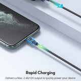 RAVPower USB-A to Lightning Cable – 27W Fast Charging, MFi Certified iPhone Charger, 1M Durable TPE Cord
