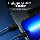 RAVPower USB-A to Lightning Cable MFi Certified – 2M Nylon Braided, 27W Fast Charging & 480Mbps Sync for iPhone, iPad, AirPods