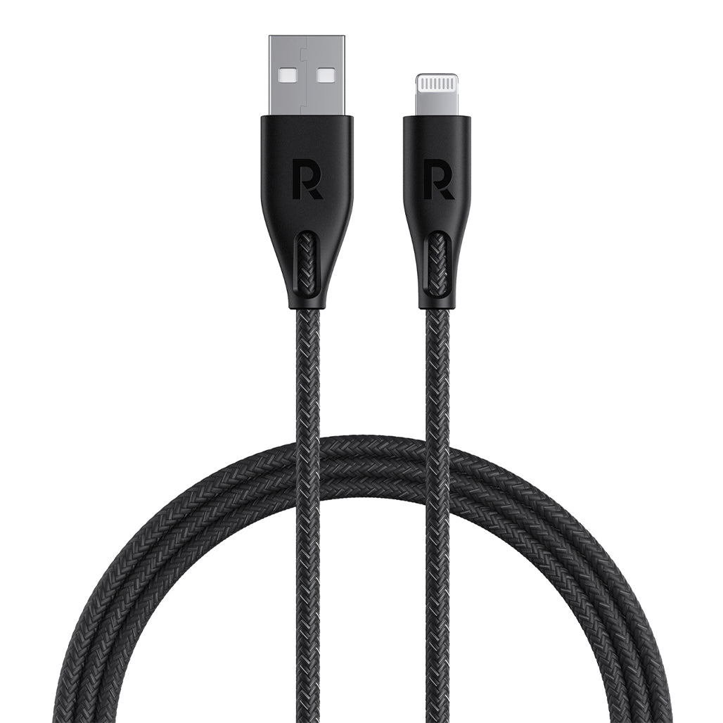 RAVPower USB-A to Lightning Cable MFi Certified – 2M Nylon Braided, 27W Fast Charging & 480Mbps Sync for iPhone, iPad, AirPods