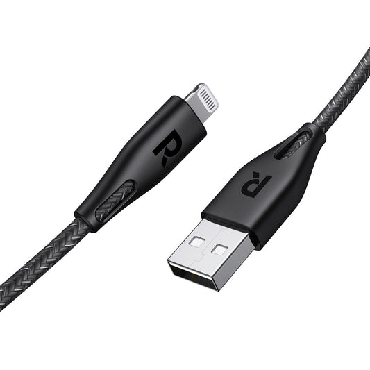 RAVPower USB-A to Lightning Cable MFi Certified – 2M Nylon Braided, 27W Fast Charging & 480Mbps Sync for iPhone, iPad, AirPods